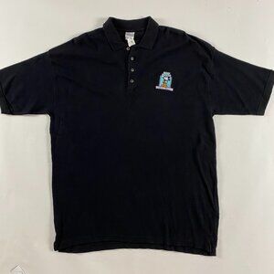 NWT Vintage Walt Disney Studios Polo Shirt Men's XL Mickey Mouse Black Mesh